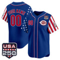 Custom Cincinnati Reds America 250 Edition Vapor Premier Limited Royal REYNOLDS Stitched Jerseys