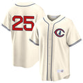 Chicago Cubs #25 Moises Ballesteros Player Cream REYNOLDS Field of Dreams Home Game Stitched Jerseys