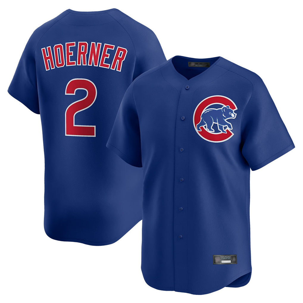 Chicago Cubs #2 Nico Hoerner Player Royal REYNOLDS Limited Home Stitched Jerseys