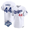Los Angeles Dodgers #44 Andy Pages Player White REYNOLDS World Series Meet Limited Home Stitched Jerseys