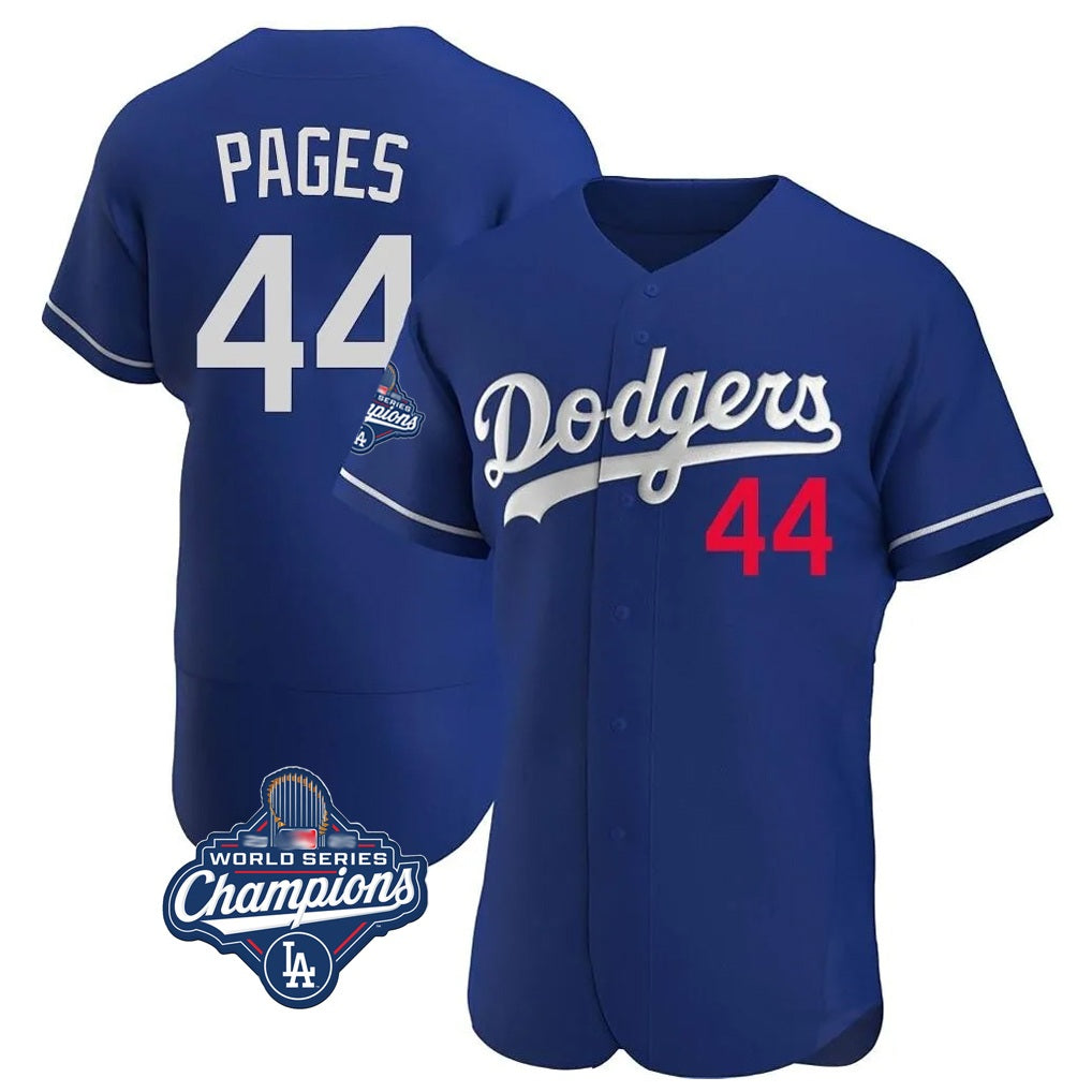 Los Angeles Dodgers #44 Andy Pages Player Royal REYNOLDS World Series Meet Limited Elite Home Stitched Jerseys