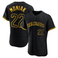 Colorado Rockies #22 Mickey Moniak Player Black REYNOLDS Snake Skin City Limited Elite Home Stitched Jerseys