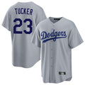 Los Angeles Dodgers #23 Kyle Tucker Player Gray REYNOLDS Game Stitched Jerseys