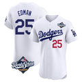 Los Angeles Dodgers #25 Tommy Edman Player Gold White REYNOLDS World Series Limited Elite Home Stitched Jerseys