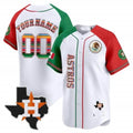 Custom Houston Astros Mexico Vapor Premier Limited Jersey V4 ¨C White REYNOLDS