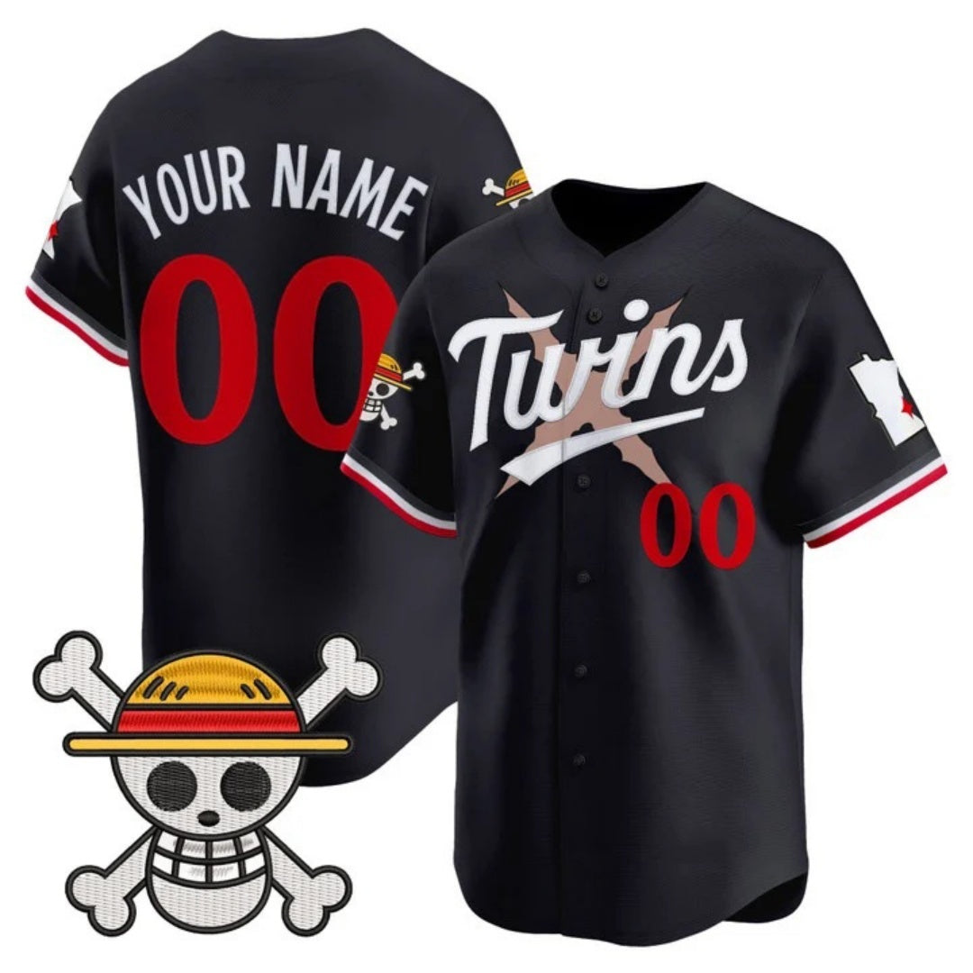 Custom Minnesota Twins x One Piece Navy REYNOLDS Vapor Premier Limited Jersey - Stitched