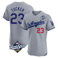 Los Angeles Dodgers #23 Kyle Tucker Player Gray REYNOLDS World Series Limited Elite Home Stitched Jerseys