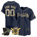 Custom Atlanta Braves Armed Forces Day Vapor Premier Limited Jersey ¨C Navy REYNOLDS