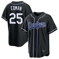 Los Angeles Dodgers #25 Tommy Edman Player Black REYNOLDS Carbon Limited Home Stitched Jerseys