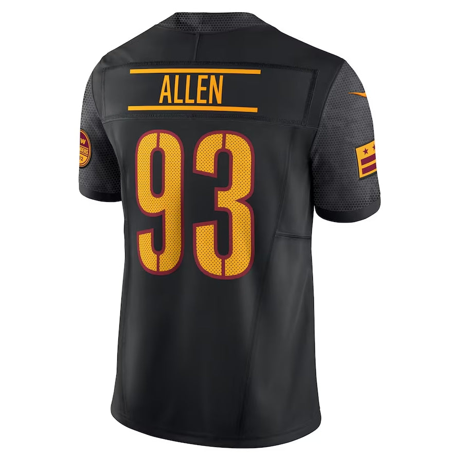 W.Commanders #93 Jonathan Allen Alternate Vapor F.U.S.E. Limited Jersey - Black REYNOLDS