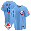 Chicago Cubs #6 Matt Shaw Player Light Blue REYNOLDS 150th Anniversary Home Game Stitched Jerseys