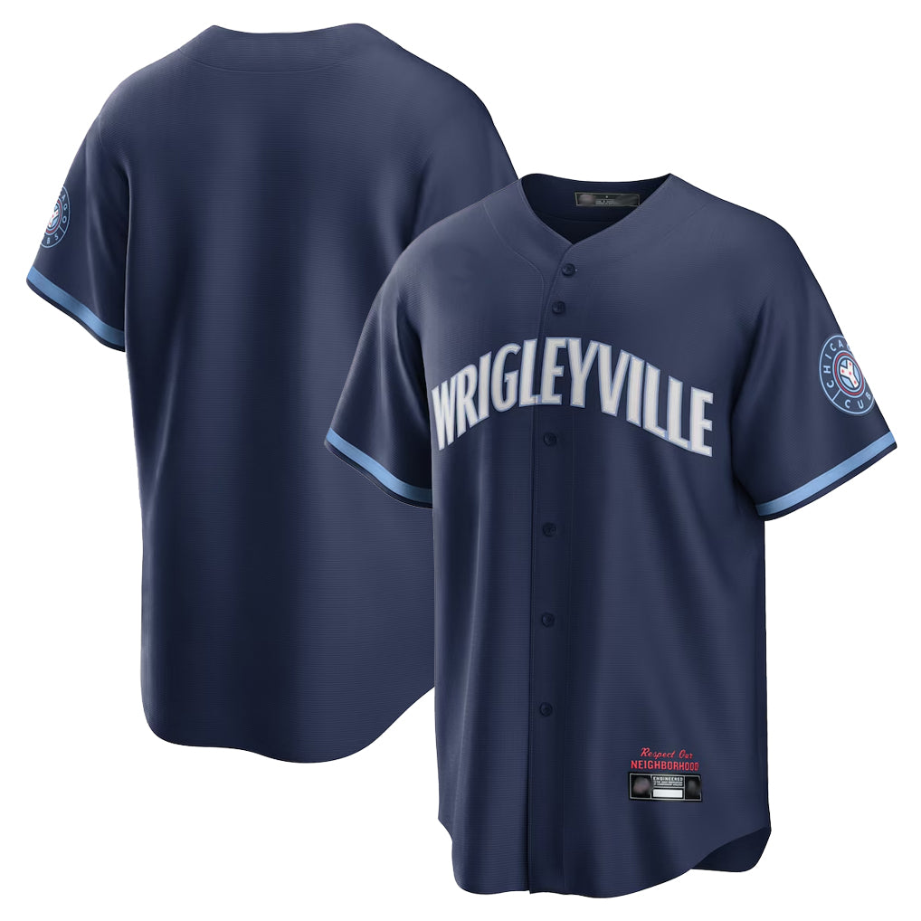 Chicago Cubs Navy REYNOLDS City Connect Home Game Blank Player Stitched Jerseys