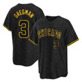 Chicago Cubs #3 Alex Bregman Player Black REYNOLDS Snake Skin City Game Stitched Jerseys