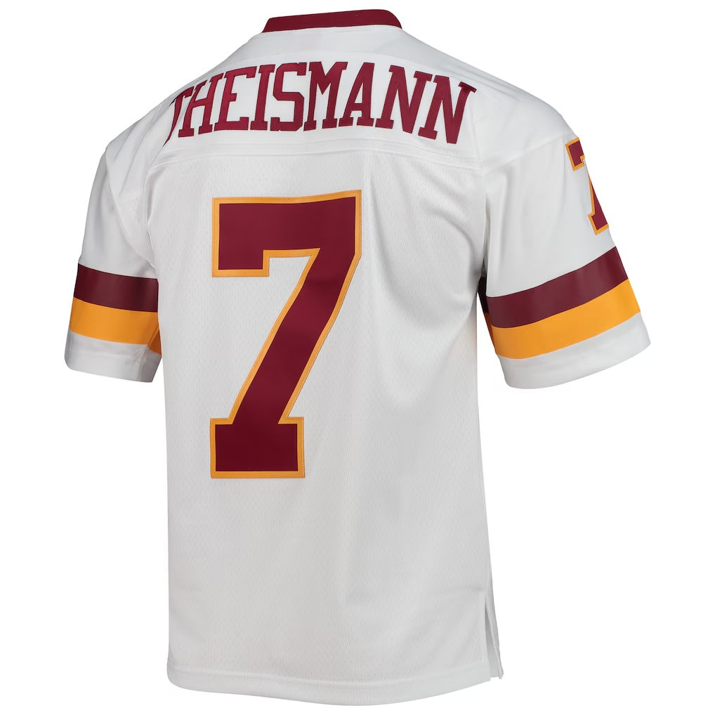W.Football Team #7 Joe Theismann Mitchell & Ness White REYNOLDS Legacy Replica Jersey