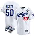 Los Angeles Dodgers #50 Mookie Betts Player White REYNOLDS World Series Limited Home Stitched Jerseys