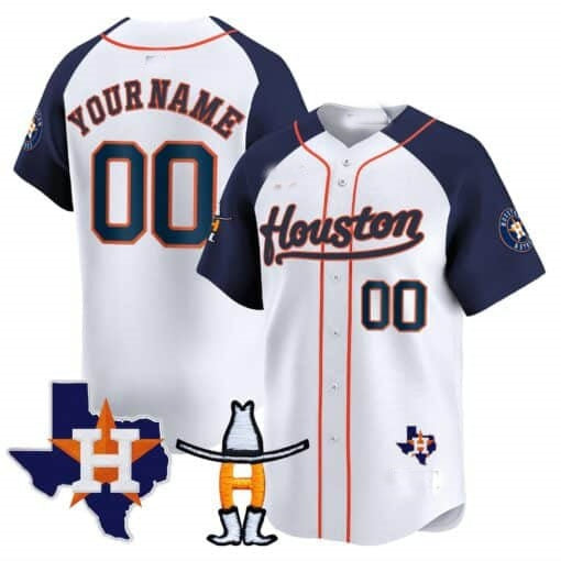 Custom Houston Astros Houston Rodeo Patch Vapor Premier Limited Jersey ¨C White 3 REYNOLDS