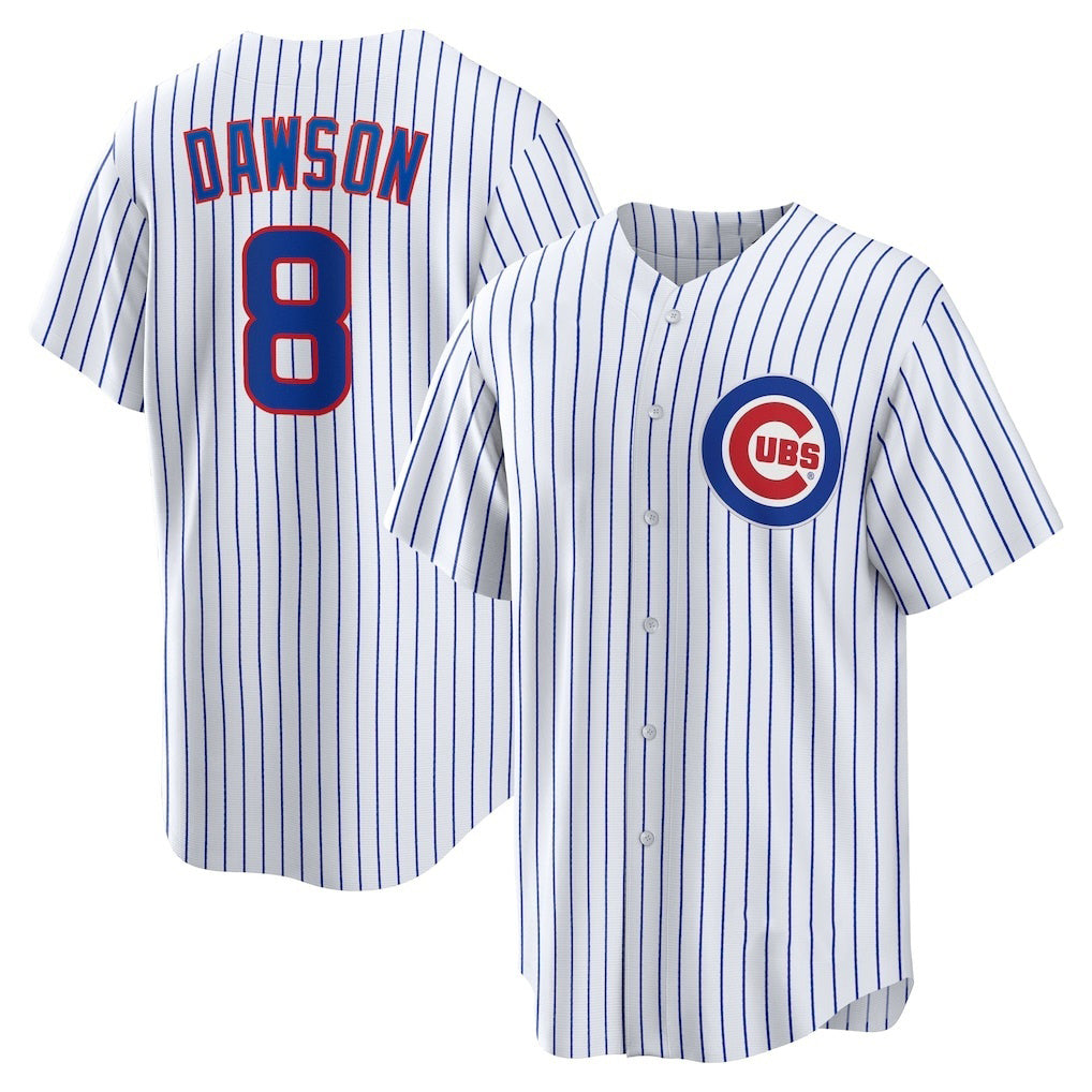 Chicago Cubs #8 Andre Dawson White REYNOLDS Home Retired Player Replica Jersey
