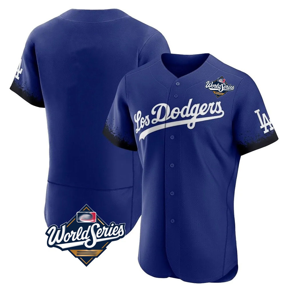 Los Angeles Dodgers Blank Player Royal REYNOLDS City Connect Elite Home World Series Stitched Jerseys