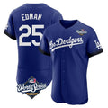 Los Angeles Dodgers #25 Tommy Edman Player Royal REYNOLDS World Series City Connect Elite Home Stitched Jerseys