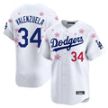 Los Angeles Dodgers #34 Fernando Valenzuela Player White REYNOLDS Tokyo Series Vapor Premier Limited Stitched Jerseys