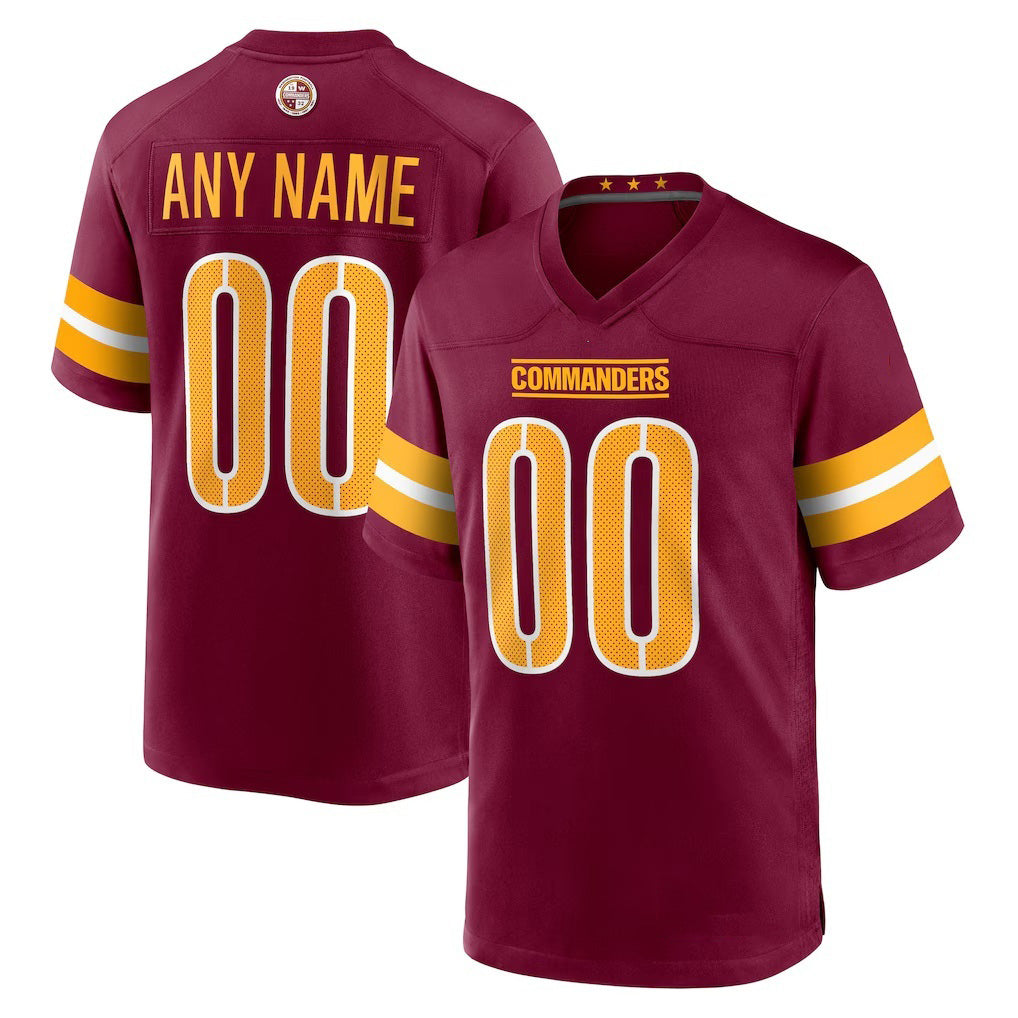 Custom W.Commanders Burgundy REYNOLDS Game Player Jersey