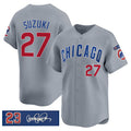 Chicago Cubs #27 Seiya Suzuki Gray REYNOLDS 'Ryne Sandberg Tribute' Vapor Limited V3 Stitched Jersey