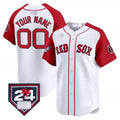 Custom Boston Red Sox 2024 Spring Training Patch Vapor Premier Limited Jersey ¨C  White Red REYNOLDS