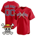 Custom Boston Red Sox x One Piece Red REYNOLDS Vapor Premier Limited Jersey - Stitched