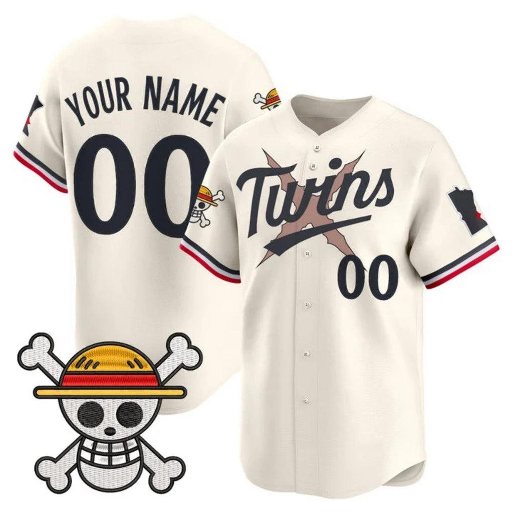 Custom Minnesota Twins x One Piece Cream REYNOLDS Vapor Premier Limited Jersey - Stitched