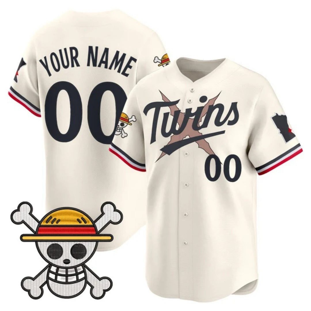 Custom Minnesota Twins x One Piece Cream REYNOLDS Vapor Premier Limited Jersey - Stitched