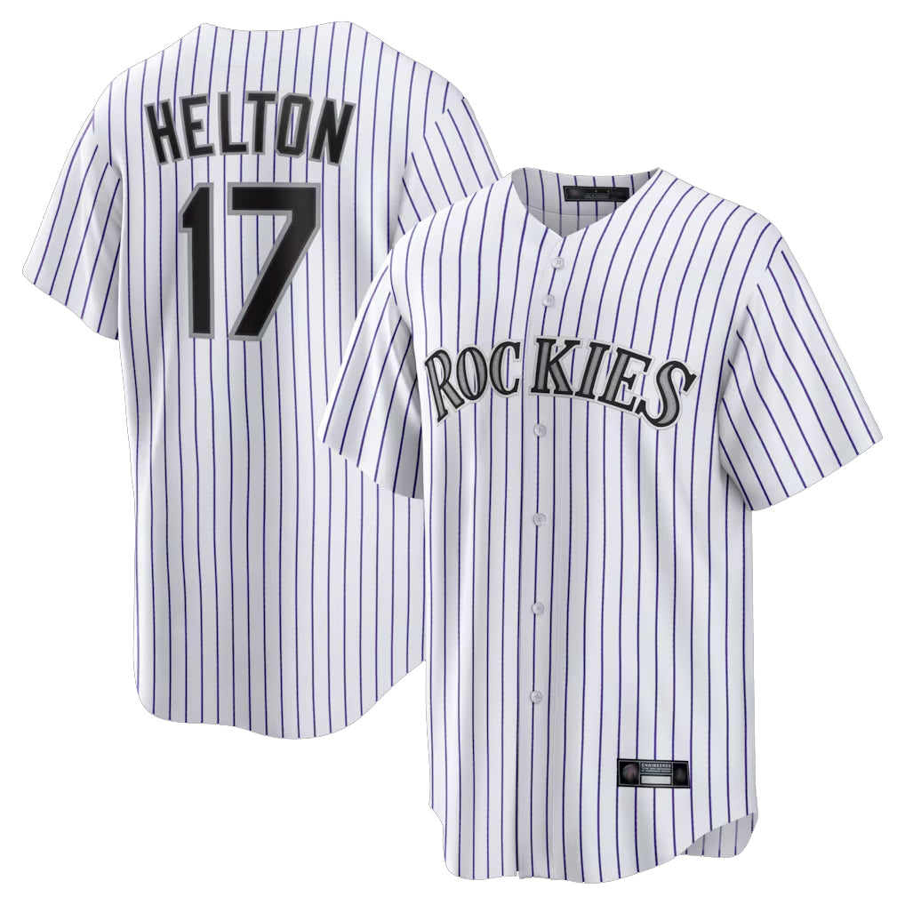 Colorado Rockies #17 Todd Helton Player White REYNOLDS Game Home Stitched Jerseys