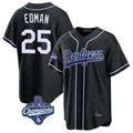 Los Angeles Dodgers #25 Tommy Edman Player Black REYNOLDS World Series Meet Carbon Limited Home Stitched Jerseys