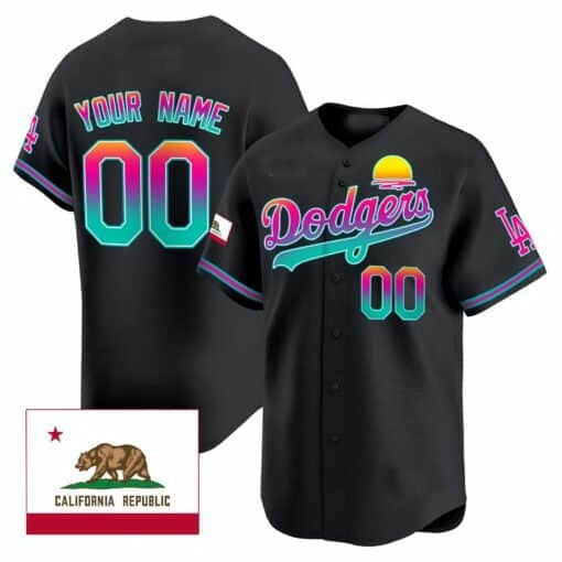 Custom Los Angeles Dodgers 2024 Los Angeles City Style Vapor Premier Limited Jersey ¨C Black REYNOLDS