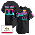 Custom Los Angeles Dodgers 2024 Los Angeles City Style Vapor Premier Limited Jersey ¨C Black REYNOLDS