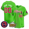 Custom Atlanta Braves Atliens Vapor Premier Limited Jersey ¨CGreen REYNOLDS