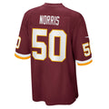 W.Football Team #50 Jared Norris Burgundy REYNOLDS Game Player Jersey