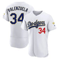 Los Angeles Dodgers #34 Fernando Valenzuela Player Gold White REYNOLDS 2026 Collection Stadium Limited Elite Stitched Jerseys