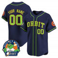 Custom Houston Astros Orbit Patch Vapor Premier Limited Jersey ¨CNavy 2 REYNOLDS