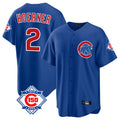 Chicago Cubs #2 Nico Hoerner Player Royal REYNOLDS 150th Anniversary Home Game Stitched Jerseys