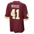 W.Football Team #41 J.D. McKissic Burgundy REYNOLDS Game Player Jersey