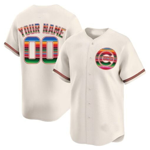 Custom Chicago Cubs Mexico Vapor Premier Limited Jersey ¨C Cream REYNOLDS