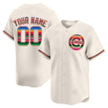 Custom Chicago Cubs Mexico Vapor Premier Limited Jersey ¨C Cream REYNOLDS