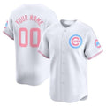 Custom Chicago Cubs Bubblegum Pink Vapor Premier Limited Jersey ¨C White REYNOLDS
