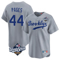 Los Angeles Dodgers #44 Andy Pages Player Gray REYNOLDS World Series Game Limited Home Stitched Jerseys