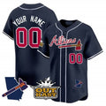 Custom Atlanta Braves Atliens Vapor Premier Limited Jersey V2 ¨C Navy REYNOLDS