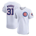 Chicago Cubs #31 Greg Maddux Player White REYNOLDS Limited Elite Home Game Stitched Jerseys
