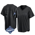 Los Angeles Dodgers #50 Mookie Betts Player Black REYNOLDS World Series Meet Pitch Fashion T-shirt Stitched Jerseys