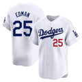 Los Angeles Dodgers #25 Tommy Edman Player White REYNOLDS Limited Home Stitched Jerseys