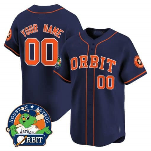 Custom Houston Astros Orbit Patch Vapor Premier Limited Jersey ¨C Navy REYNOLDS