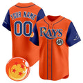 Custom Tampa Bay Rays x Dragon Ball Royal Orange REYNOLDS Vapor Premier Limited Jersey - All Stitched